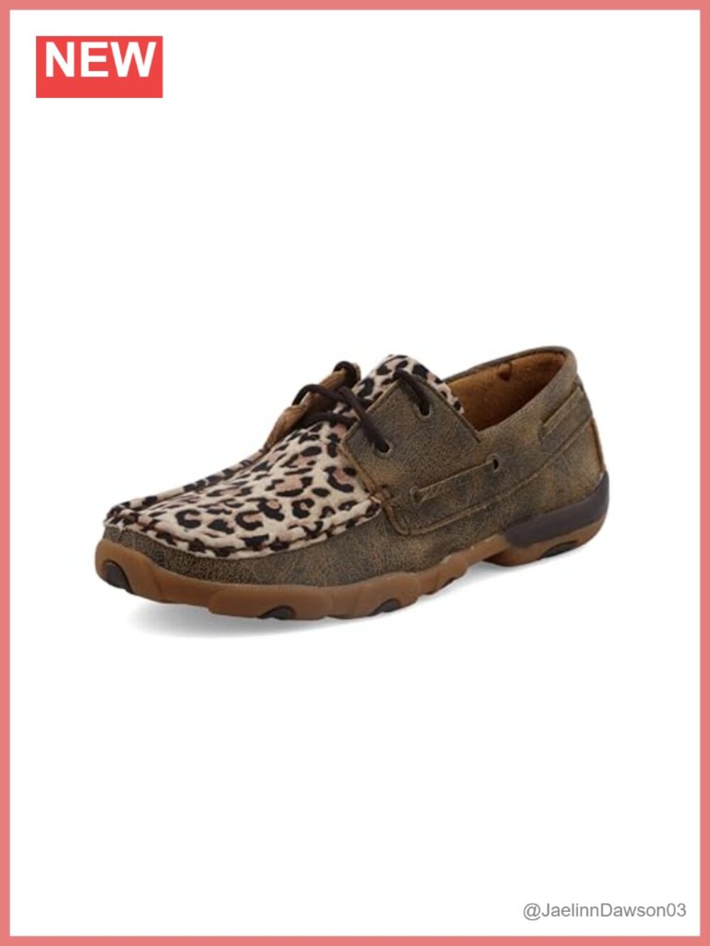 Full-Grain Leather Mocc Driving Shoe Lace-Up Low Heel